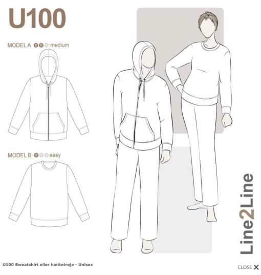 Line2Line | Sweatshirt eller hættetrøje - U100