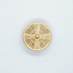 Knap med øje 28 mm mat guld
