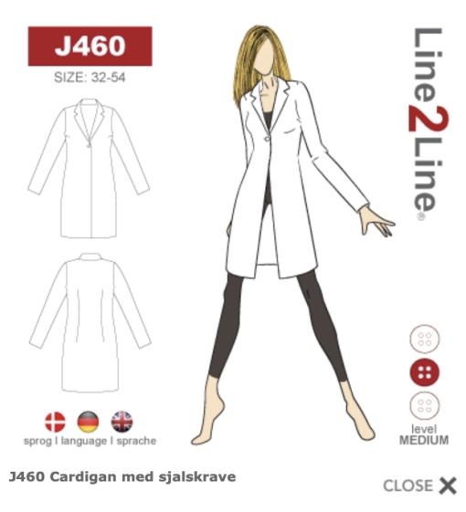 Line2Line | Cardigan med sjalskrave J460