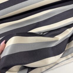 Tung fed stribet viskose (blå)