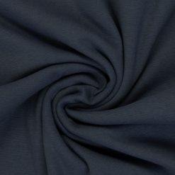 Rundstrikket rib i jeans blå fv. 744