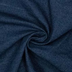 Japansk denim af genanvendt polyester/viskose med stræk