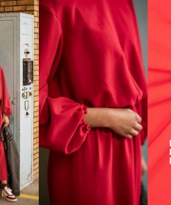 Fibre Mood | Vævet polyester/viskose i rød