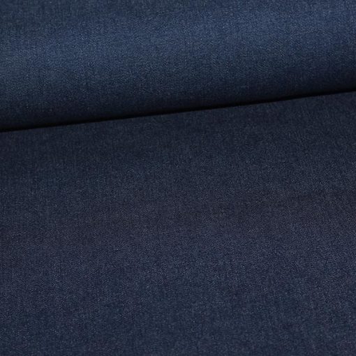 Denim med stræk i mørkeblå