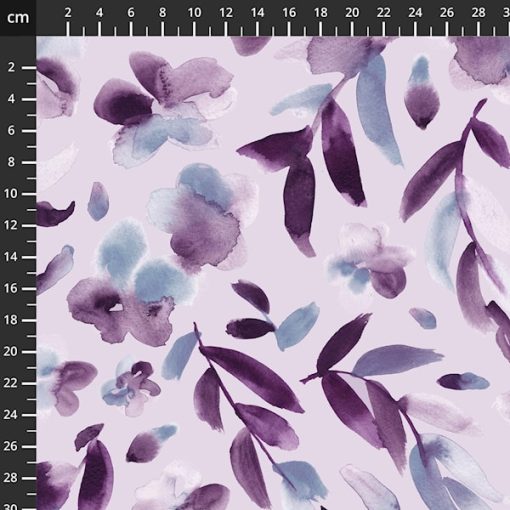 Ecovero viskosejersey med blomster