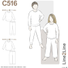 Line2Line | Natsæt med eller uden ribkanter C516