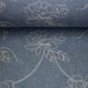 Denim i lys blå med broderier