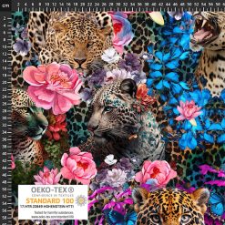 Bomuldsjersey med leopard