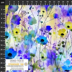 Bomuldsjersey med blomster
