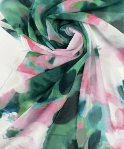 Chiffon med blomster