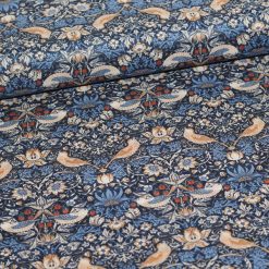 Bexleyheath Cotton Lawn by William Morris | Mini-Strawberry Thief - Inky