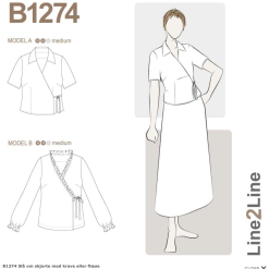 Line2Line | Slå om skjorte med krave eller flæse B1274