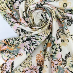 Twillvævet viskose med blomster