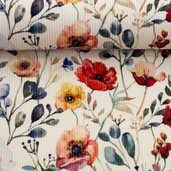 Drop needle rib-jersey med print