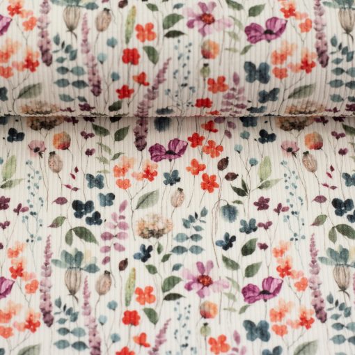 Drop needle rib-jersey med print