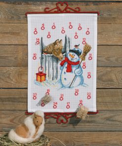 Julekalender broderikit - snemand og hest