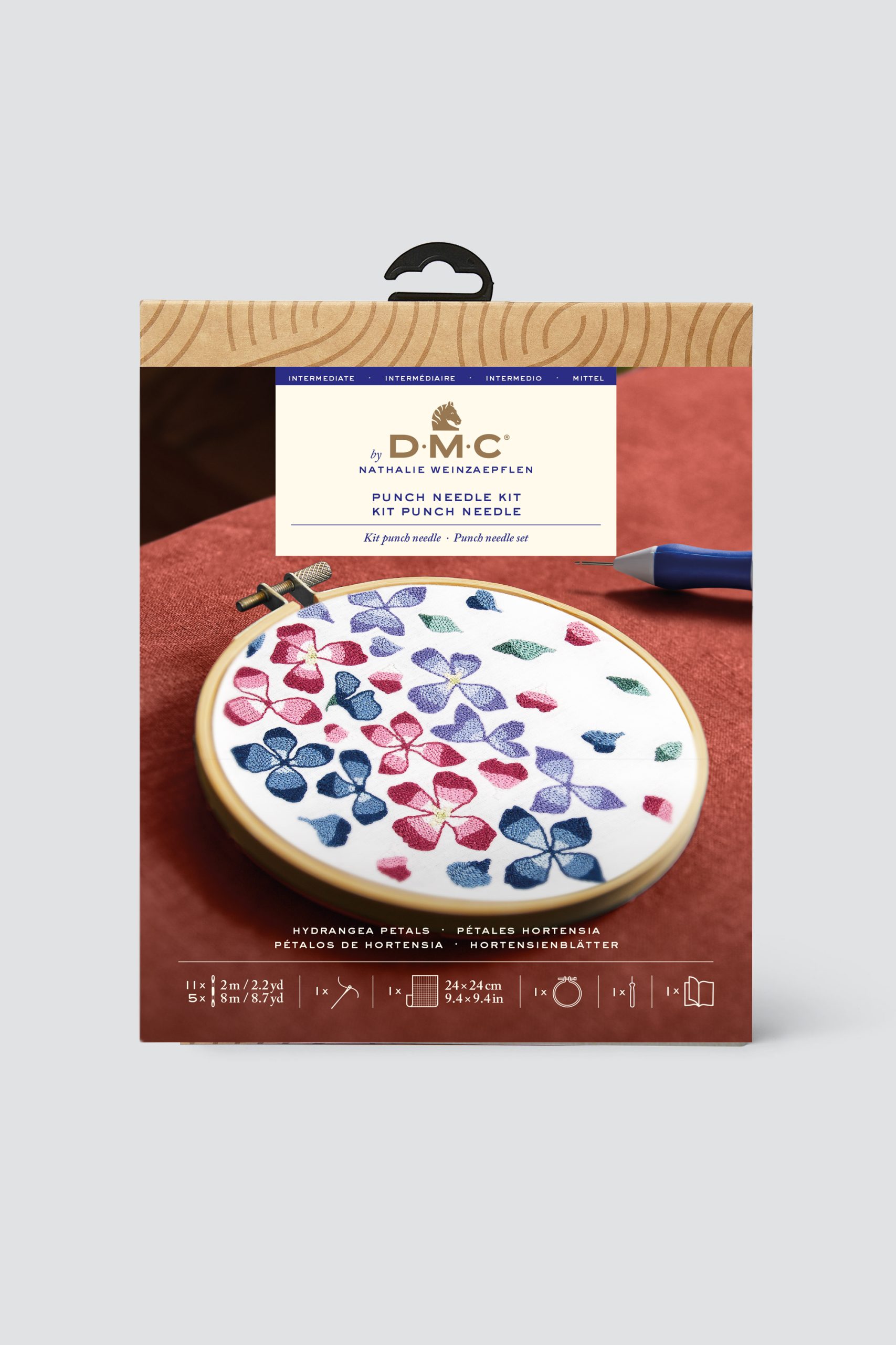 DMC Design Collection Punch Needle Kit Hydrangea Petals