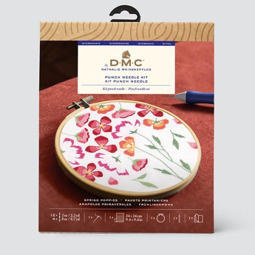 DMC Design Collection Punch Needle Kit Spring Poppies
