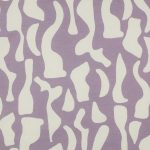 Bomulds voile med abstrakt mauve mønster
