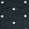 Bomulds voile i navy med hvide dutter
