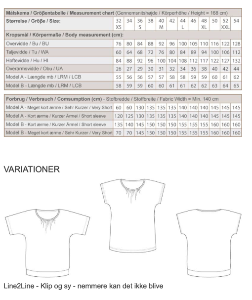Line2Line | Bluse med vingeærme, rynk og rib B1275
