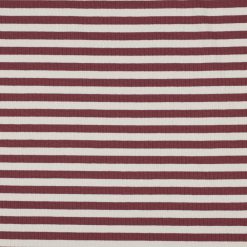 Rib garnfarvet bomuldsjersey i blush/ecru