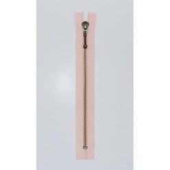 YKK 6 mm antik mes. lynlås 35 cm i duset rosa