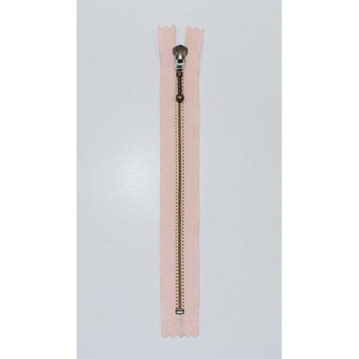 YKK 6 mm antik mes. lynlås 35 cm i duset rosa