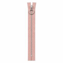 YKK 4 mm alu lynlås 30 cm i rosa