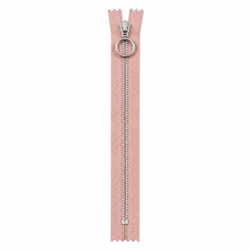 YKK 4 mm alu lynlås 30 cm i rosa