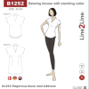 Line2Line | Flagermus bluse med ståkrave B1252