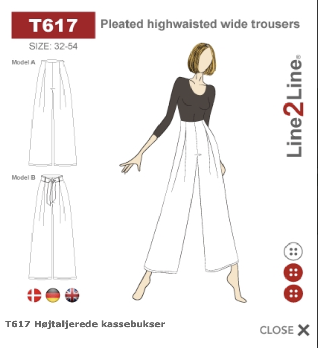 Line2Line | Højtaljerede kassebukser T617