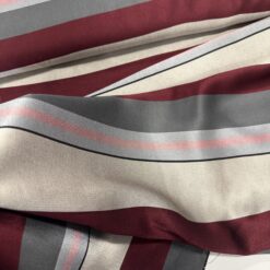 Tung fed stribet viskose (rød)