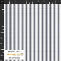 Nordsø bomuld i blå med striber