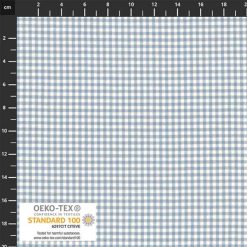 Nordsø bomuld i lyseblå små tern