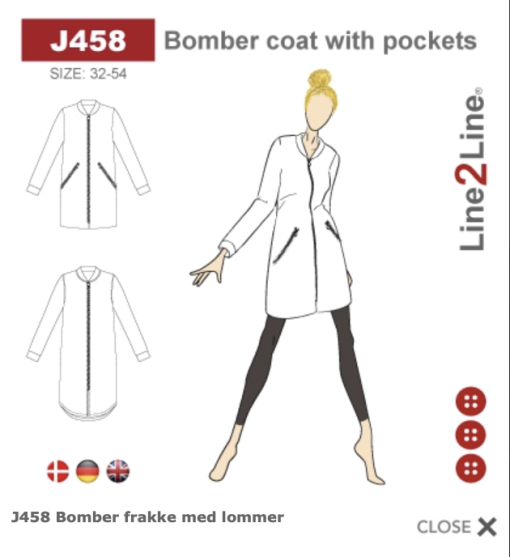 Line2Line | Bomber frakke med lommer J458