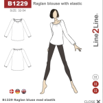 Line2Line | Raglan bluse med elastik - fast B1229