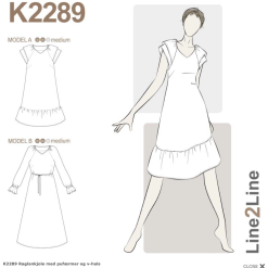 Line2Line | Raglankjole med pufærmer og v-hals K2289