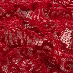 Chenille blonde i mørk rød