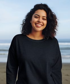 Light & Lush | Merino/silke drop-needle i navy
