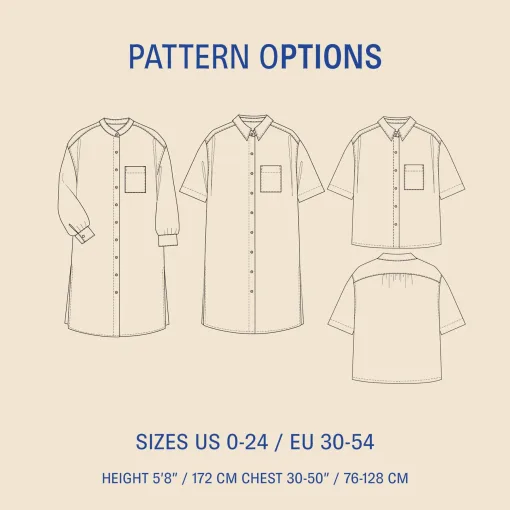 Wardrobe by Me | Big Shirt Dress str. 30 - 54