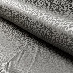 Satinvævet jacquard polyester i mørkegrå