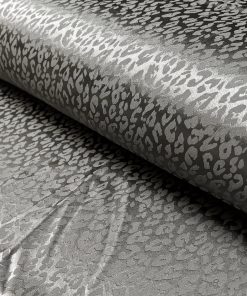 Satinvævet jacquard polyester i mørkegrå