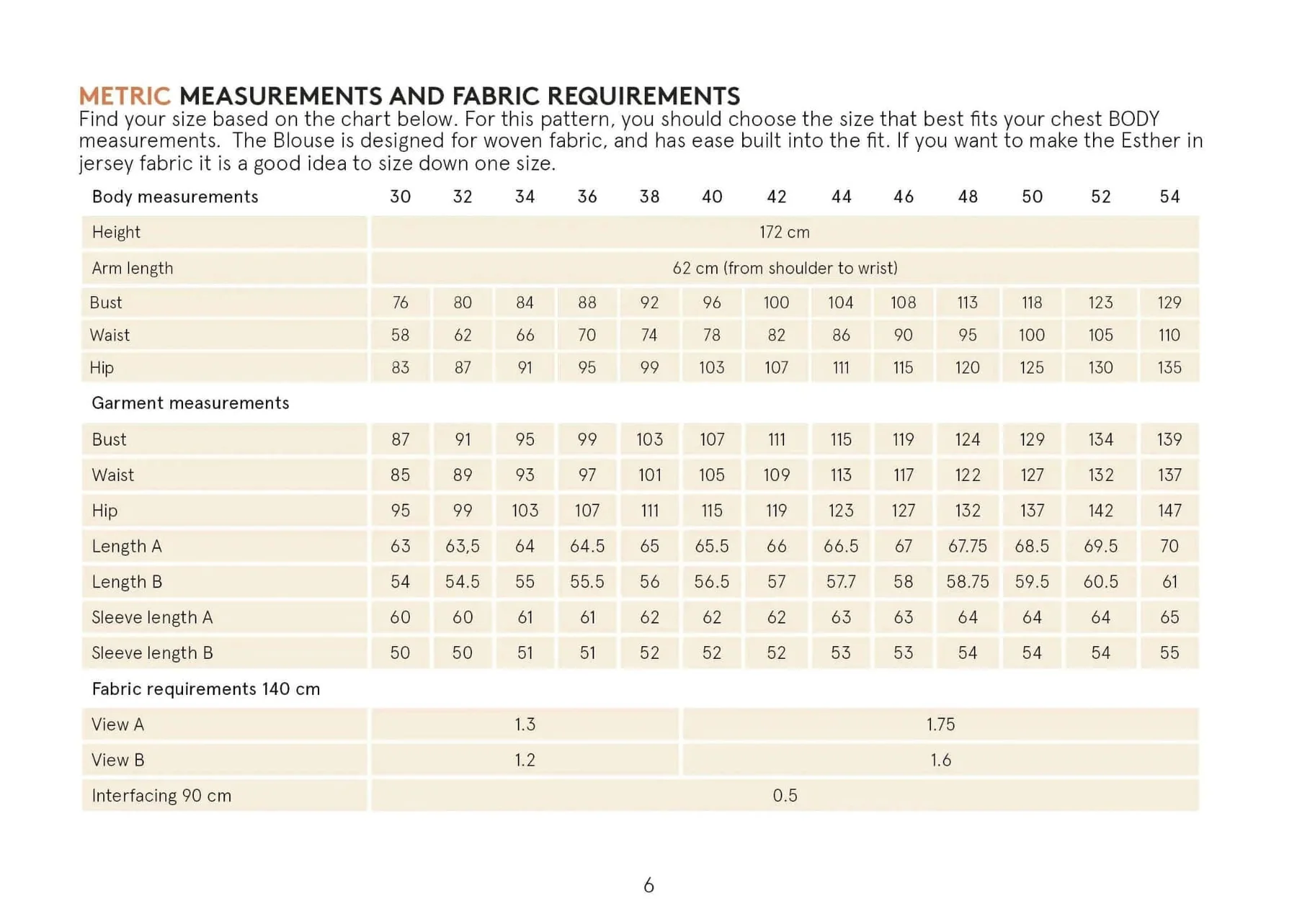 Wardrobe by Me | Esther Blouse str. 30 - 54