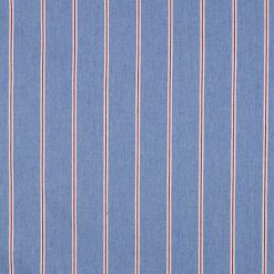 Denim med rød/hvid stribe