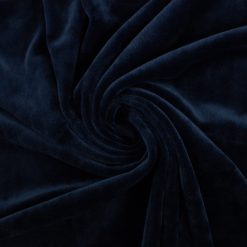 Strækvelour i mørkeblå