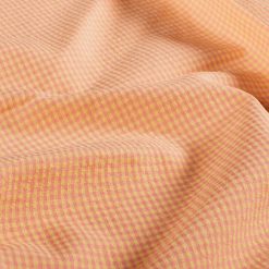 Bomuldspoplin "bæk & bølge" i pink/gul