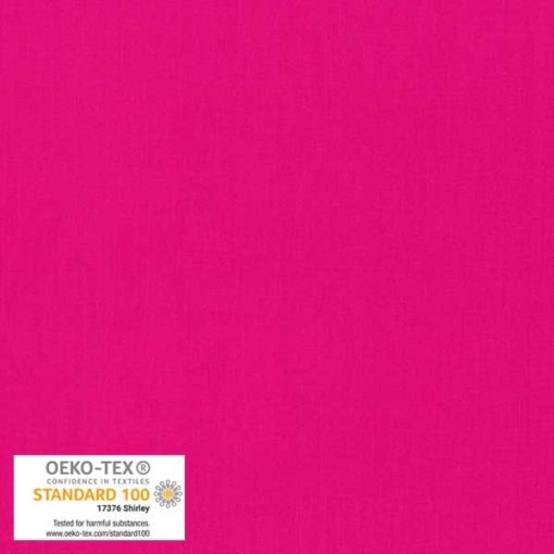 Ensfarvet bomuld i bright pink fv. 553