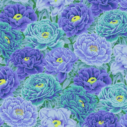 PWPJ136.BLUE-Tibetan-Peony-scaled Kaffe Fassett Collective | Tibetan Peony
