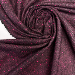 Pink/sort tweed med uld